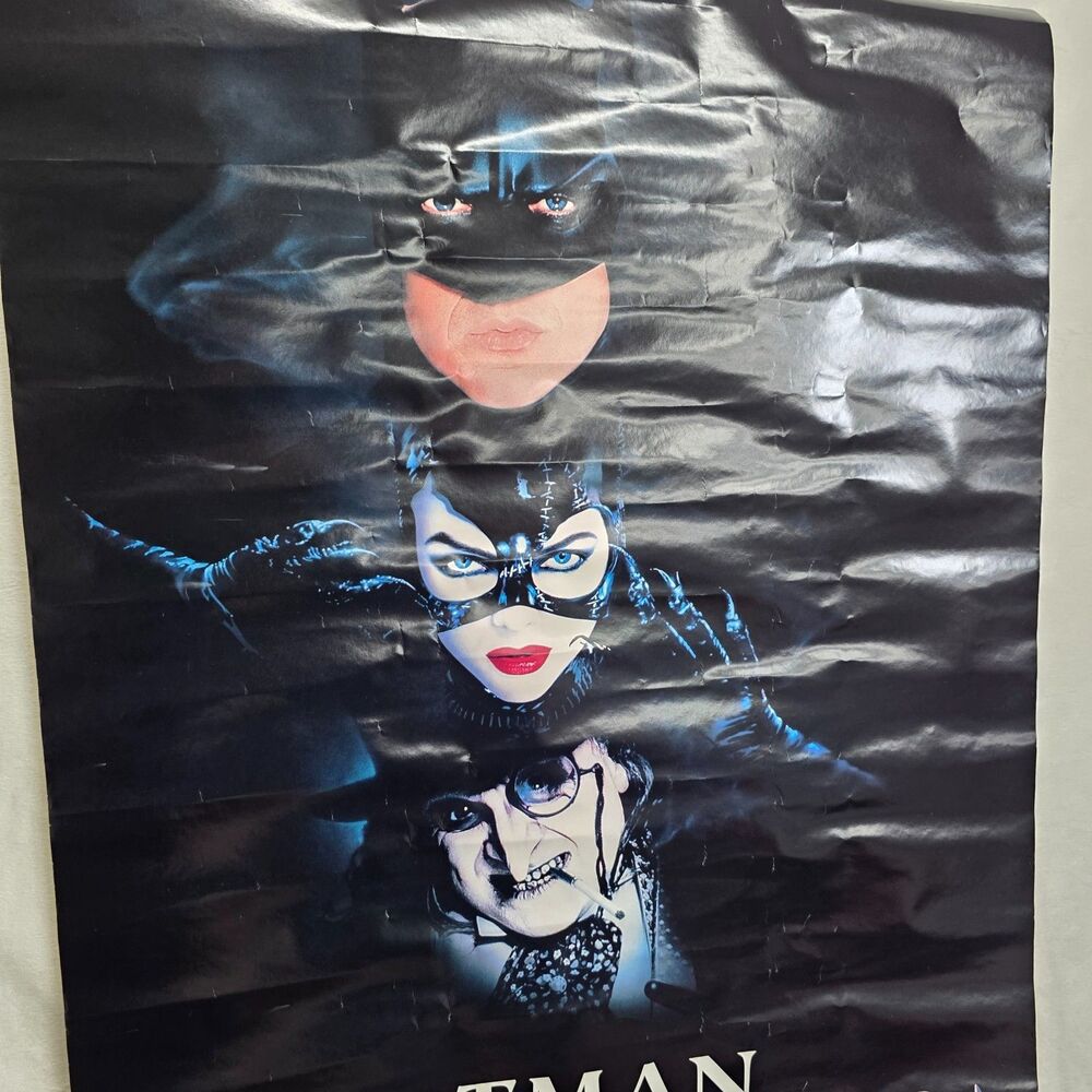 Vintage Movie Batman Returns 1992 Michael Keaton, DeVito, and Pfeiffer POSTER